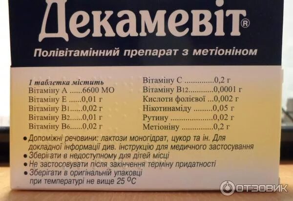 Ундевит инструкция по применению взрослым