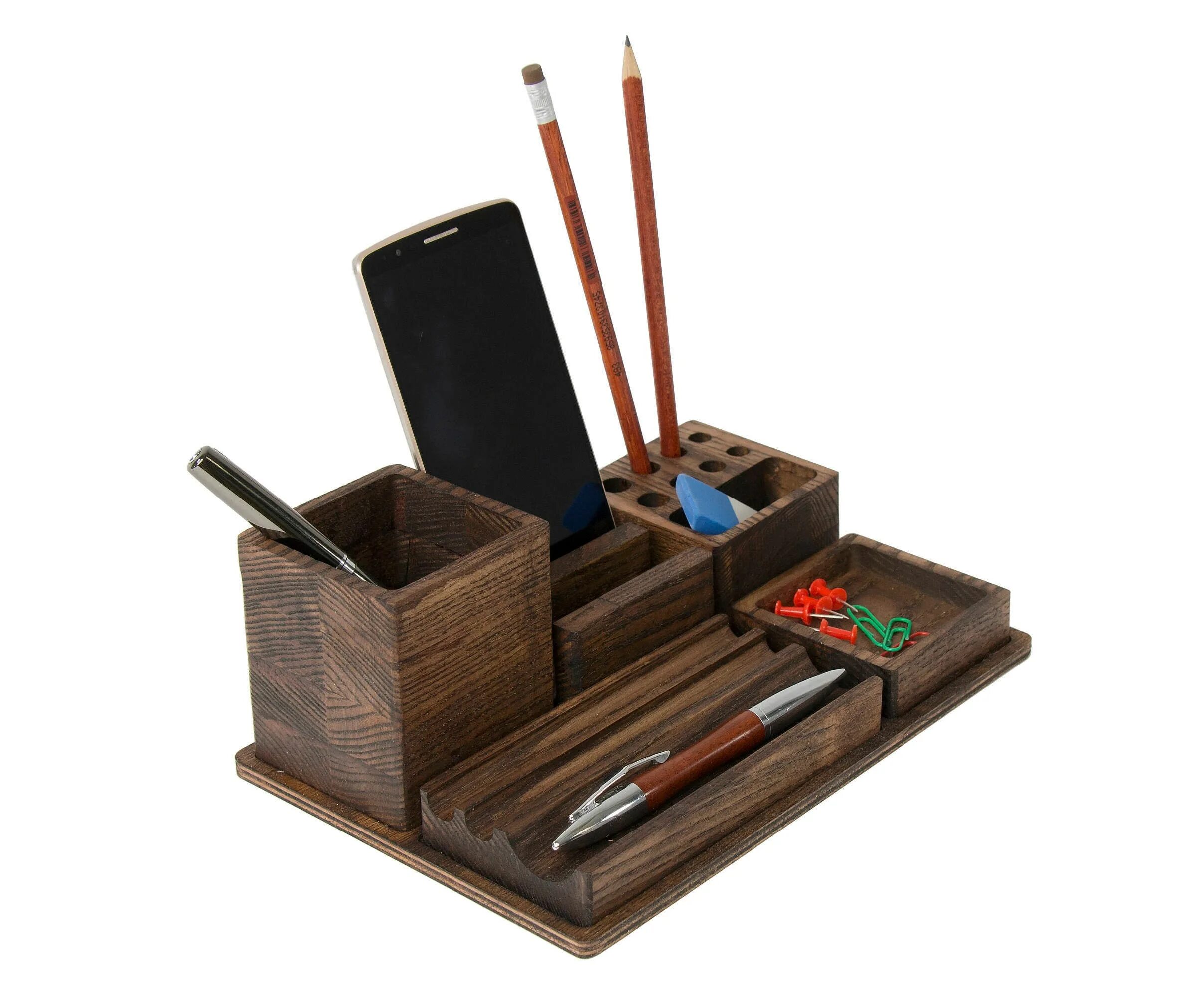 Органайзер Wooden Desk Set. Органайзер деревянный настольный. Подставка для карандашей. Подставка для ручек.