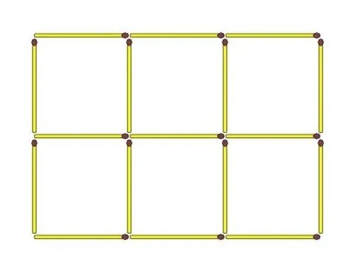 Из 12 спичек сложить 6 квадратов. 2 В квадрате. Убери 6 спичек так чтобы получилось 2 квадрата. Четыре квадрата. Квадрат из 5 спичек