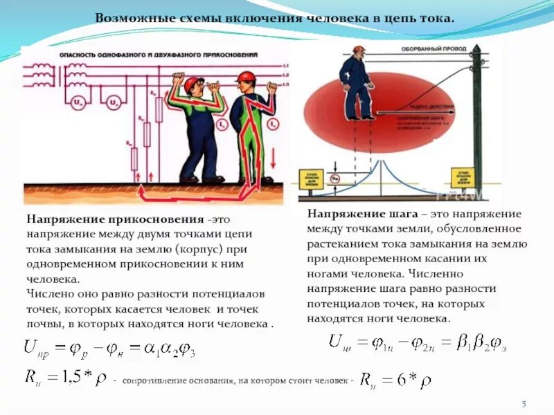 Напряжение между. Шагового напряжения и напряжения прикосновения схемы. Схемы напряжение шага и напряжение прикосновения.. Формулу для вычисления напряжения прикосновения. Схема включения человека в цепь электрического тока.