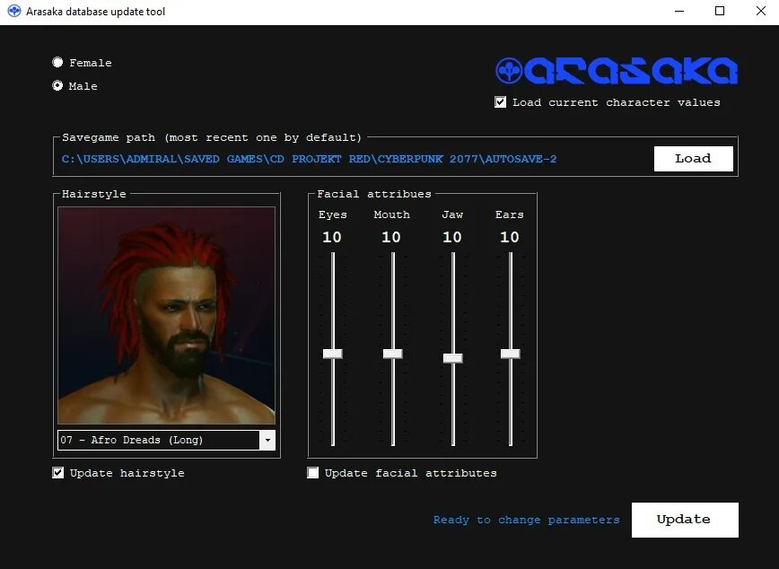 Cyberpunk 2077 Arasaka appearance Updater. Arasaka appearance Updater. Киберпанк 2077 редактор персонажа прически. Редактор сохранений киберпанк. Db update