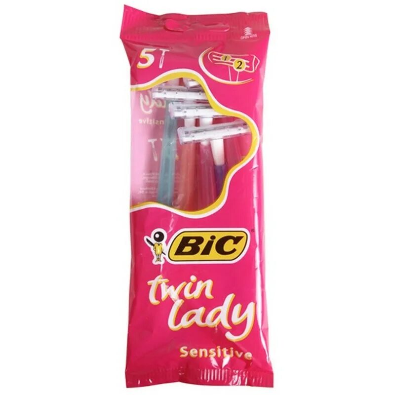 BIC станки одноразовые Twin Lady 5 шт с двумя лезвиями. Бритвенный станок big Twin Lady 5 шт. BIC БИК станок однораз.Твин леди 5шт. BIC одноразовые станки BIC Twin Lady sensitive 5 шт. Бик для бритья