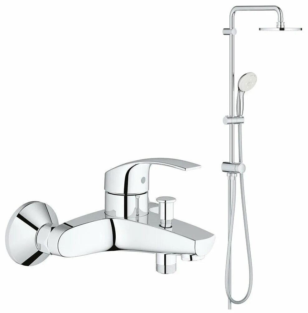 Grohe new tempesta 200. Душевая система для ванны Grohe New Tempesta 200 со смесителем (nb0045). Grohe New Tempesta 200 с термостатом. Комплект Grohe Tempesta 210.