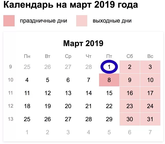 Изменения в марте 2019. Март 2019 года календарь. Показать календарь март 2019.