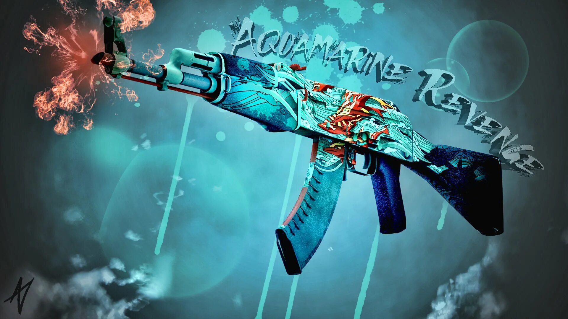 Аквамариновая месть АК 47. AK-47 Aquamarine Revenge MW. Фон КС го Аквамариновая месть. АК 47 КС го. Красивые скины в кс2