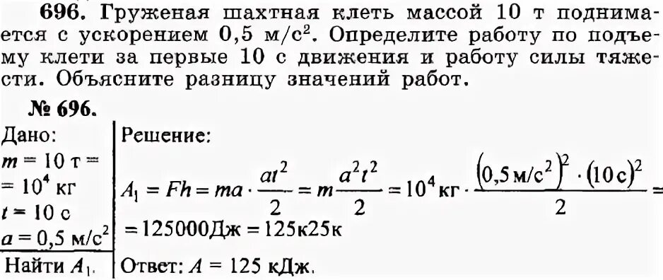 Клеть массой 250 кг поднимают из шахты