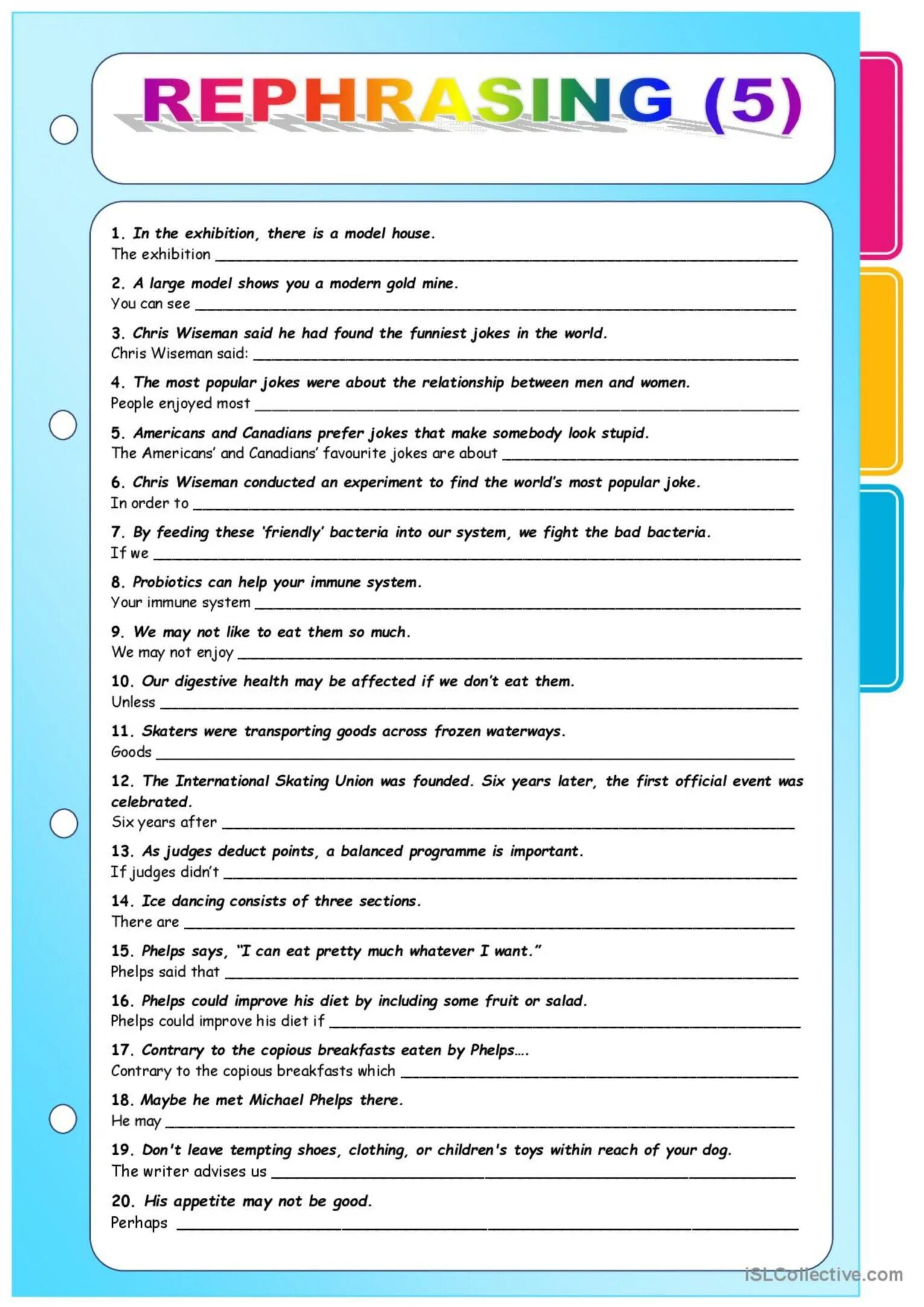 Rephrase the sentences. Rephrasing exercises. Rephrasing sentences. Paraphrasing Worksheet. Rephrasing Worksheets.