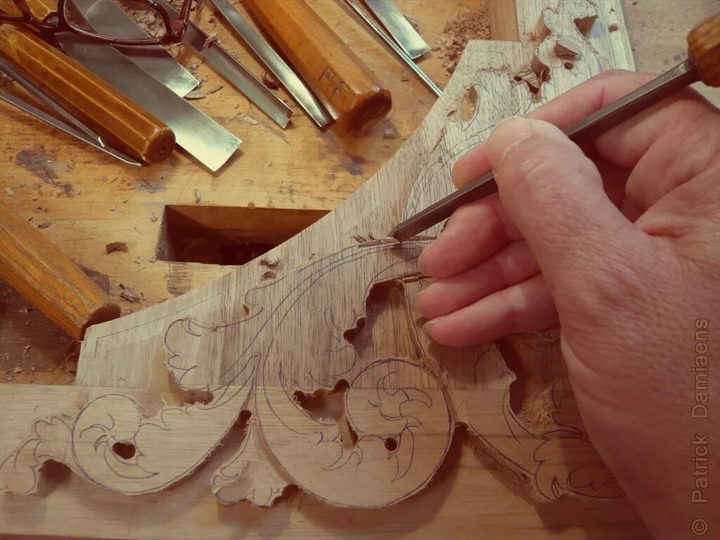 Уроки резьбы для начинающих. Patrick Damiaens Carving. Резьба по дереву. Фигурная резьба по дереву. Уроки резьбы по дереву.