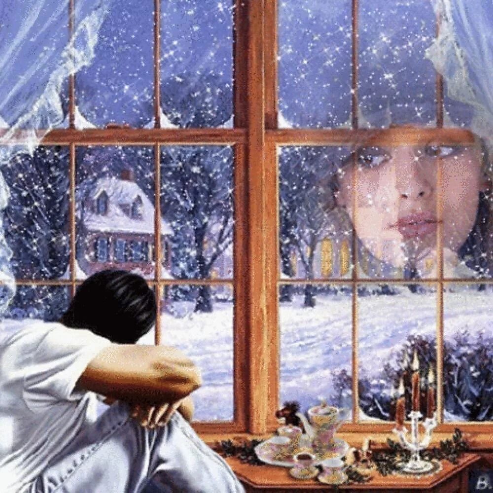 Вы как зимнее воспоминание. Незадернутых гардин Пастернак. Снег за окном. Зимнее окно. Зима за окном.