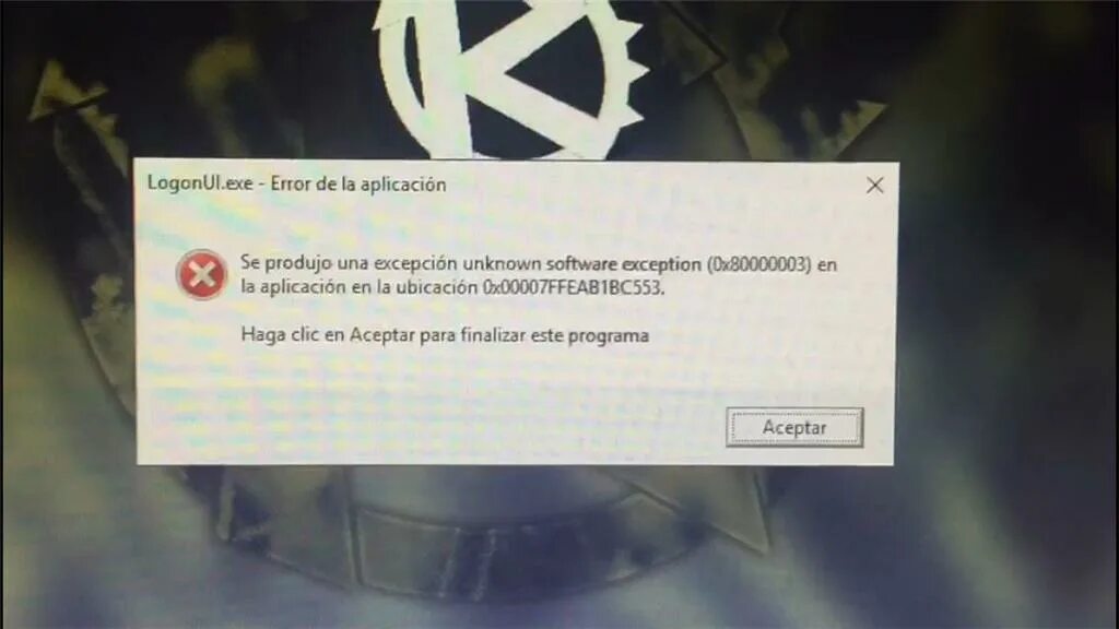 Starter exe ошибка. Исключение Unknown software exception 0x80000003 в симс 4. Logonui.exe системная ошибка Unknown hard Error. Val 3 ошибка.