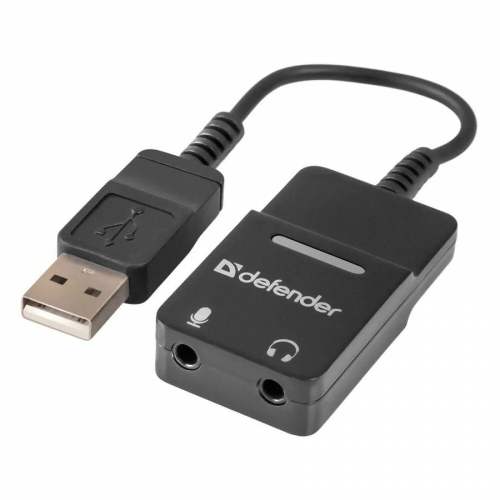 Переходник USB - 2 Jack 3,5 Defender 63002. Defender 3.5 mm Jack x2 - USB. Звуковая карта Defender Audio USB. Внешняя USB звуковая карта Defender Audio USB USB - 2х3,5 мм Jack, 0.1 м (63002). Usb jack папа