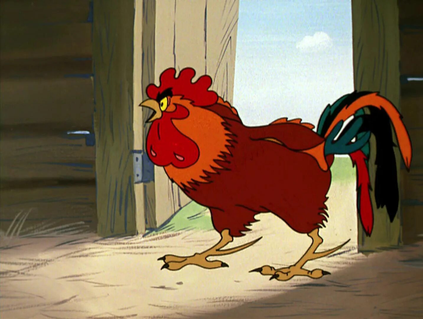 ты петух. ну петух. петушок мультипликация. ну погоди 1969. морда петуха.