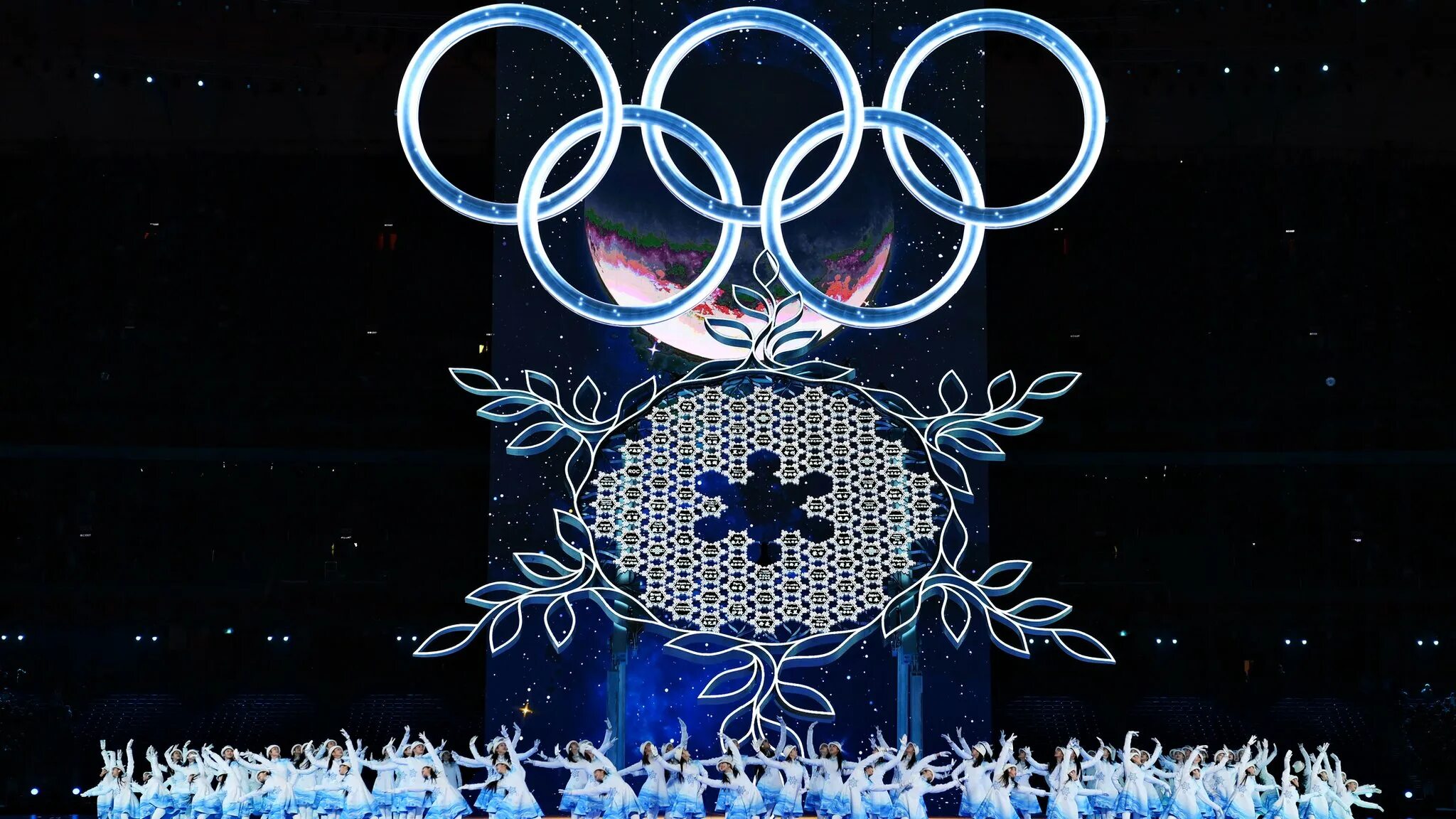 Олимпийский Пекин 2022. Открытие Олимпийских игр 2022. Олимпийские кольца в Пекине 2022.