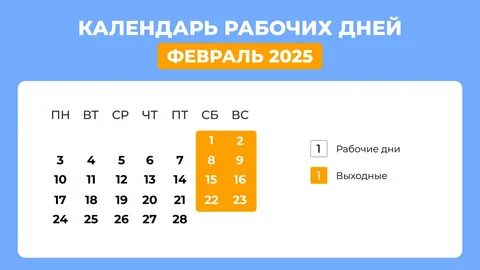 Какие праздники отмечают в феврале-2025 в России - производственный календарь До