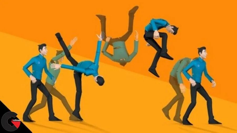 Flip animation. Jump animation. ben 3d character actions _ cs animation software на зеленом фоне. 2d rigging photos.