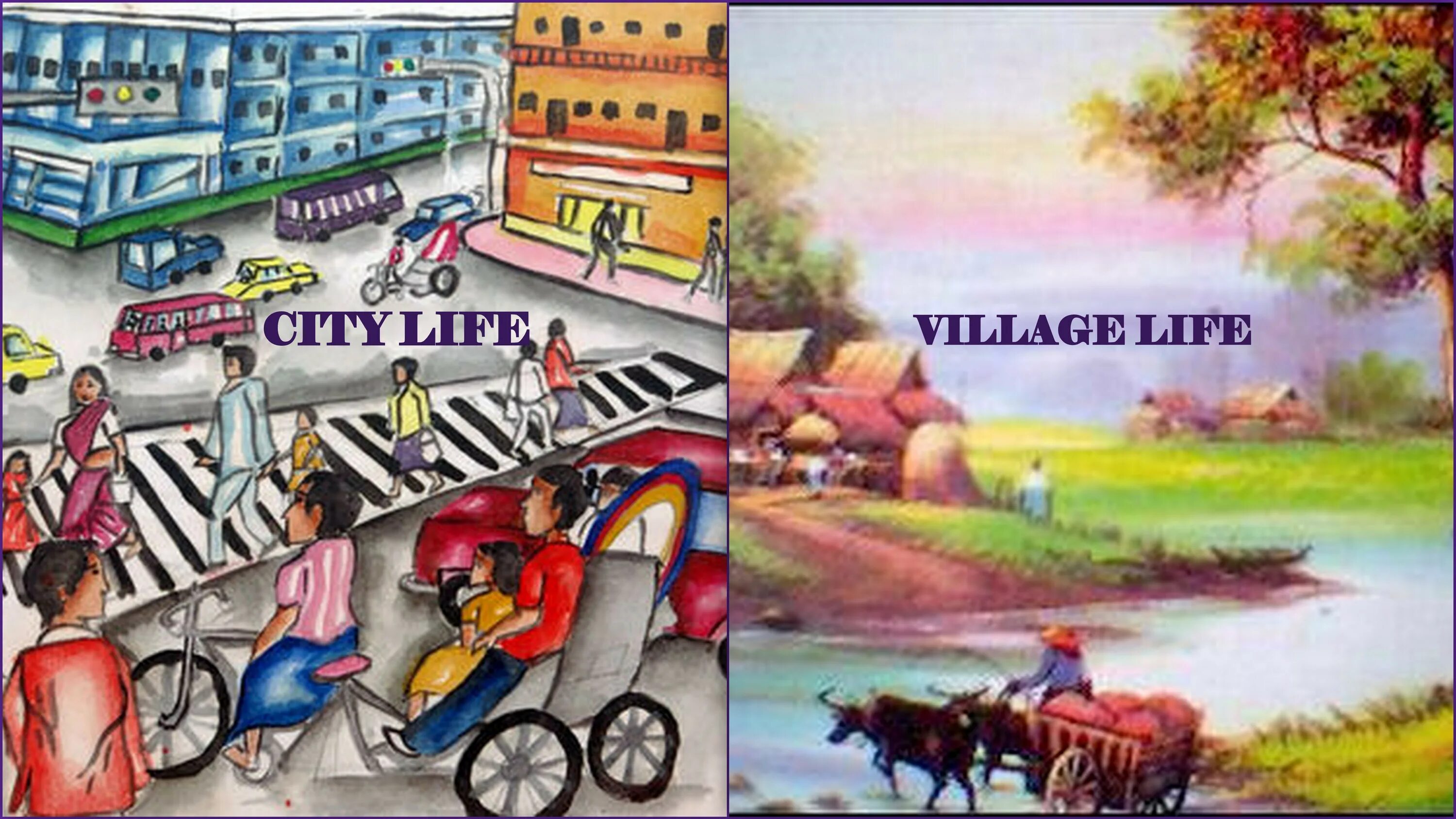 Living in city or countryside. City and Village Life. Difference between City and Village Life. Life in a City and Life in a Village. City Town Village Country разница.