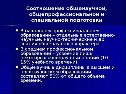 Основы профессионального образования