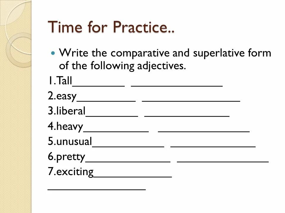 Comparative and Superlative adjectives. Superlative form of the adjectives. Comparatives and Superlatives упражнения. Comparative Superlative forms 7 класс. Comparative adjectives heavy