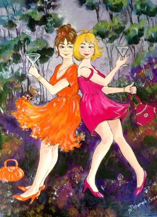 девочки подружки. две подружки. подруги. блондинка и брюнетка. две девушки смеются.