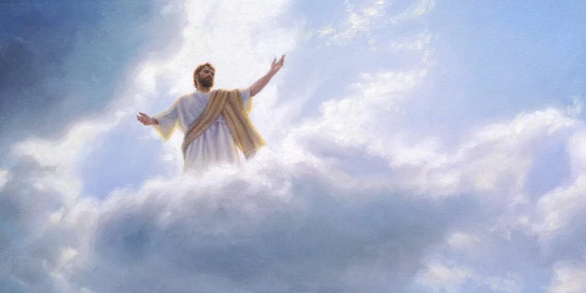 Ангелы радуются. Иисус Христос Вознесение Господне. " Иисус. Бог и человек". ( Jesus).. Господь в облаках. Христос в облаках.