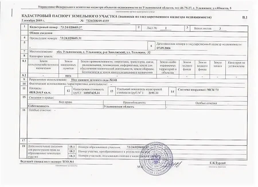 Документы для получения кадастрового номера