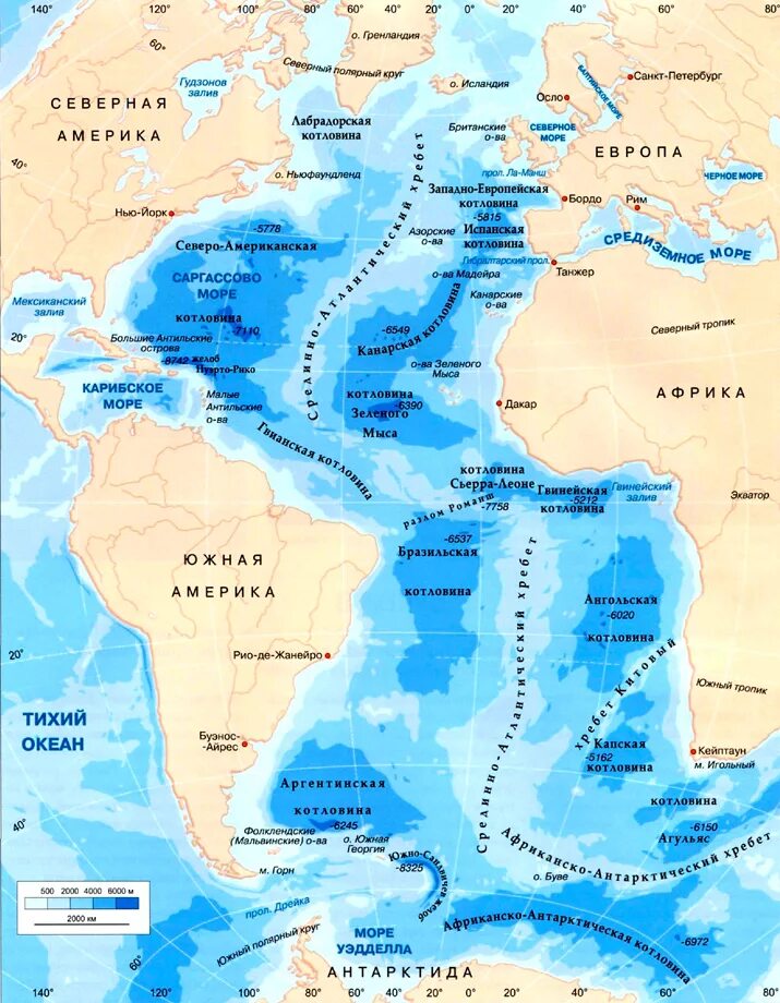 Масса атлантического океана. Карта Атлантического океана с морями заливами и проливами. Балтийское море на карте Атлантического океана. Северное море на карте Атлантического океана. Проливы Атлантического океана на карте.