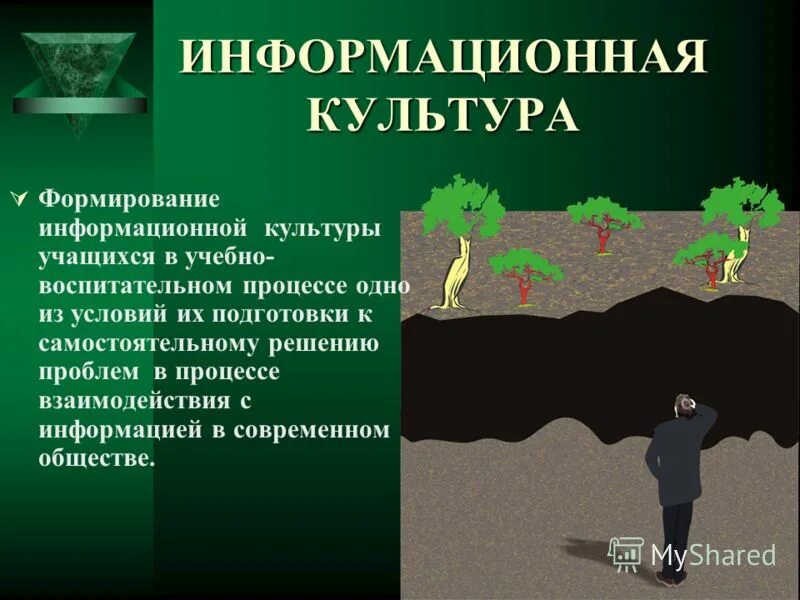 Информационной культуры мероприятия. Формирование информационной культуры учащихся. Информационная культура школьника. Условия для формирования информационной культуры. 2. Формирование информационной культуры.