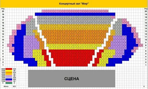 Воронежский концертный зал схема зала с местами
