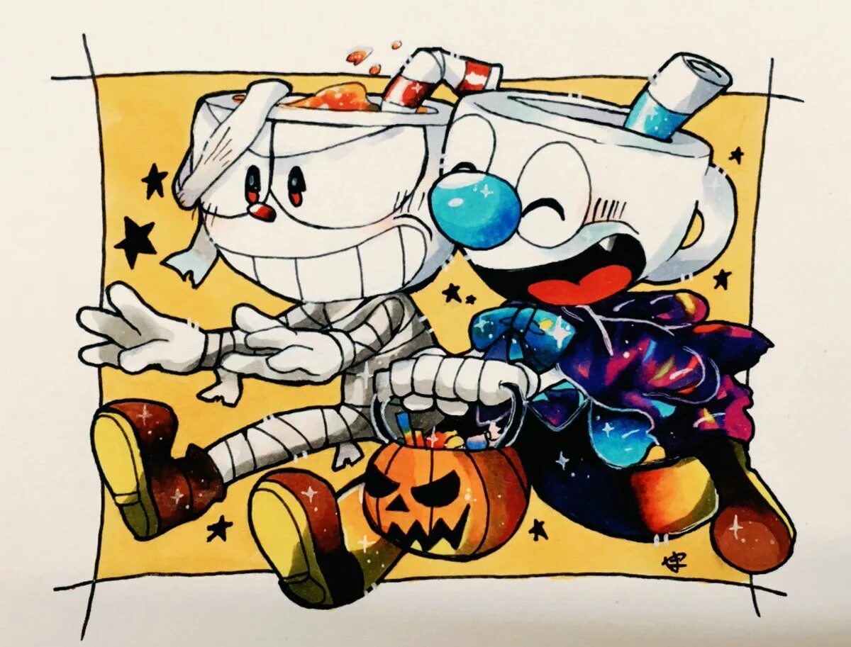 Cuphead 18. Магман Cuphead. Cuphead and Mugman. Катценваген капхед.