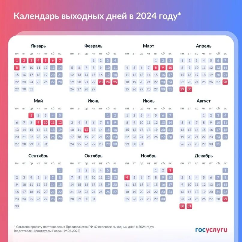 25.01 2024 г. Производственный календарь. График выходных. Новогодний праздник. График выходных на 2024.