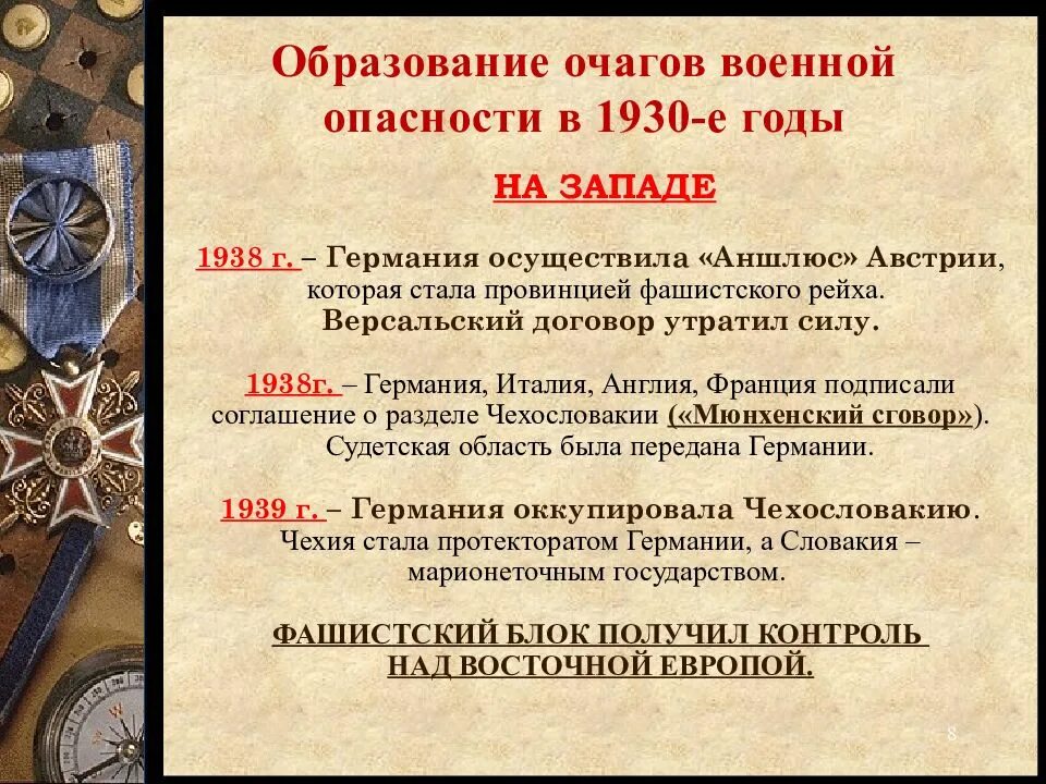 События между первой и второй мировыми войнами