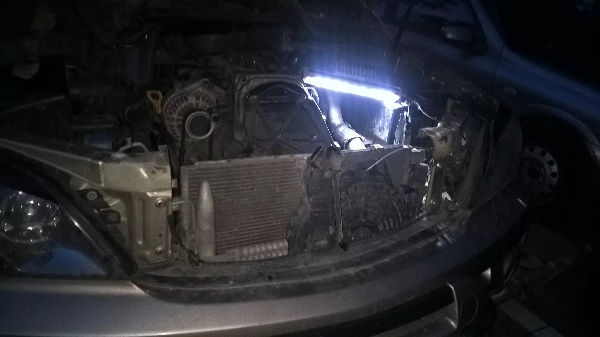 Мойка радиаторов со снятием, но без снятия бампера - KIA Ceed (2G), 1,6 л, 2012 