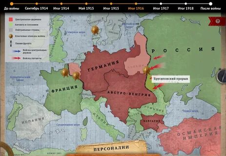 Карта итоги первой мировой