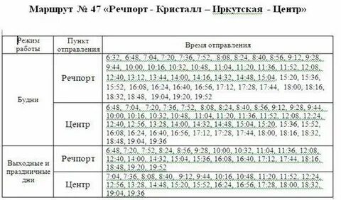 Расписание автобусов 47 бийск