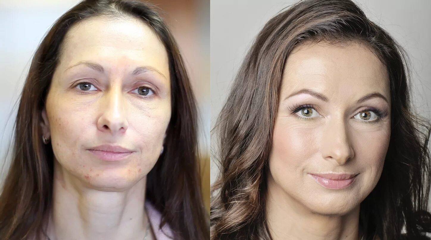 Девушка после 30 лет. Антивозрастной макияж. Красивый омолаживающий макияж. Женщина 40 лет без макияжа. Макияж 40+.