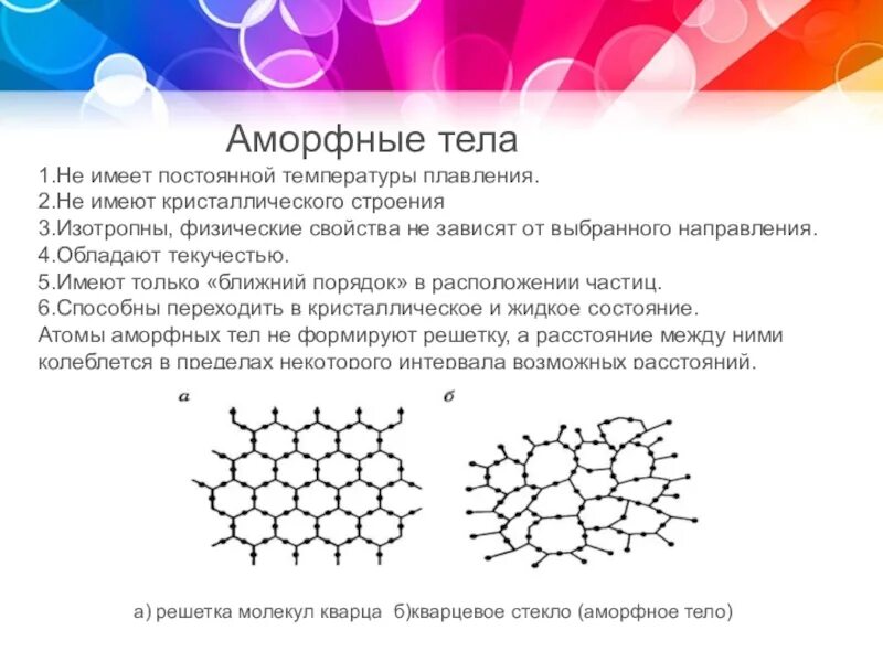 Аморфные решетки. Кристаллическая решетка аморфных веществ. Структура аморфных тел. Структура аморфного вещества. Аморфное строение.