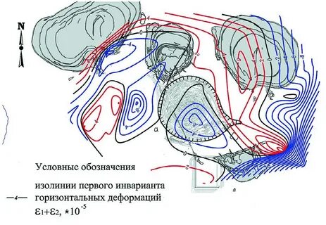 Изолинии на карте показывают