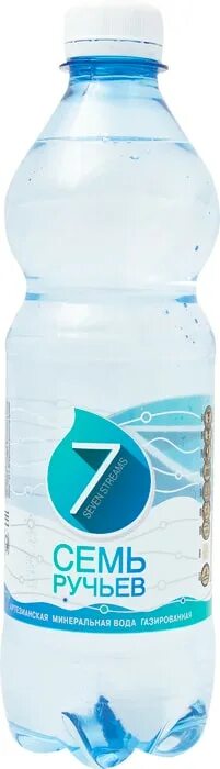 , 0,5л. Семь ручьев газ. Окуловская минеральная вода. /12шт. Семь ручьев окуловка.