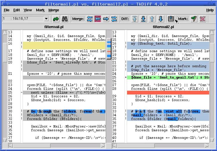 Tkdiff обзор. Похожие приложения на diff. WINMERGE кодировки codepage. Text compare Programm. Файл message