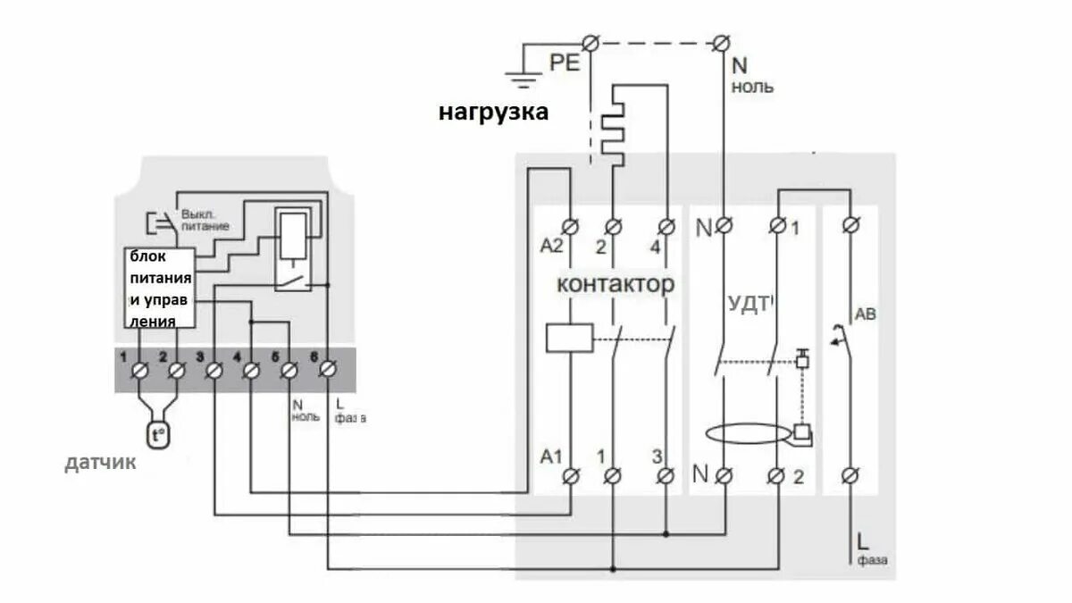 Контактор подключение мастер выключателя. Схема подключения терморегулятора к обогревателю через пускатель. схема подключения котла через контактор с терморегулятором. схема подключения терморегулятора через контактор. схема подключения контактор через регулятор температуры.