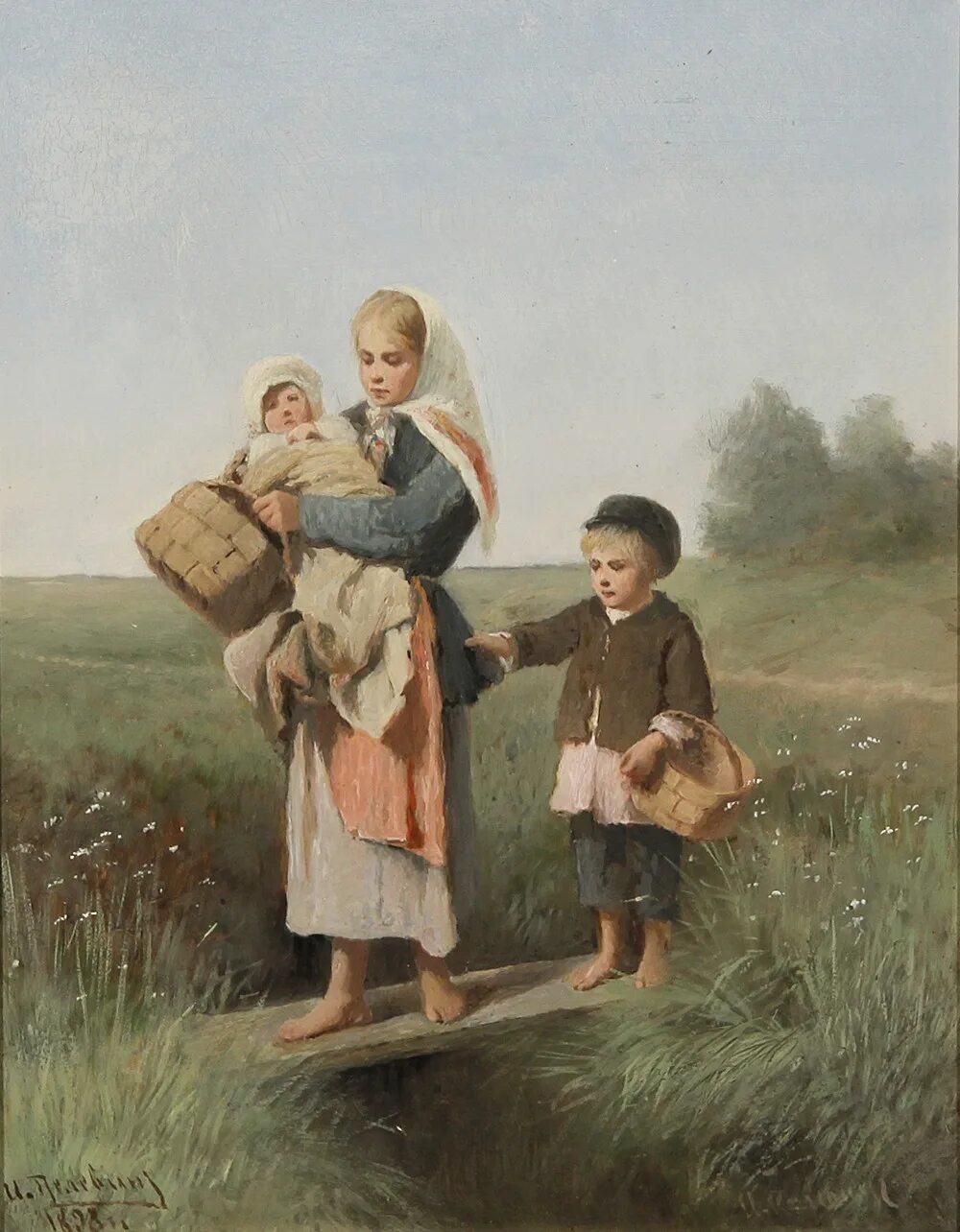 России дети картины. Маковский крестьянские дети.