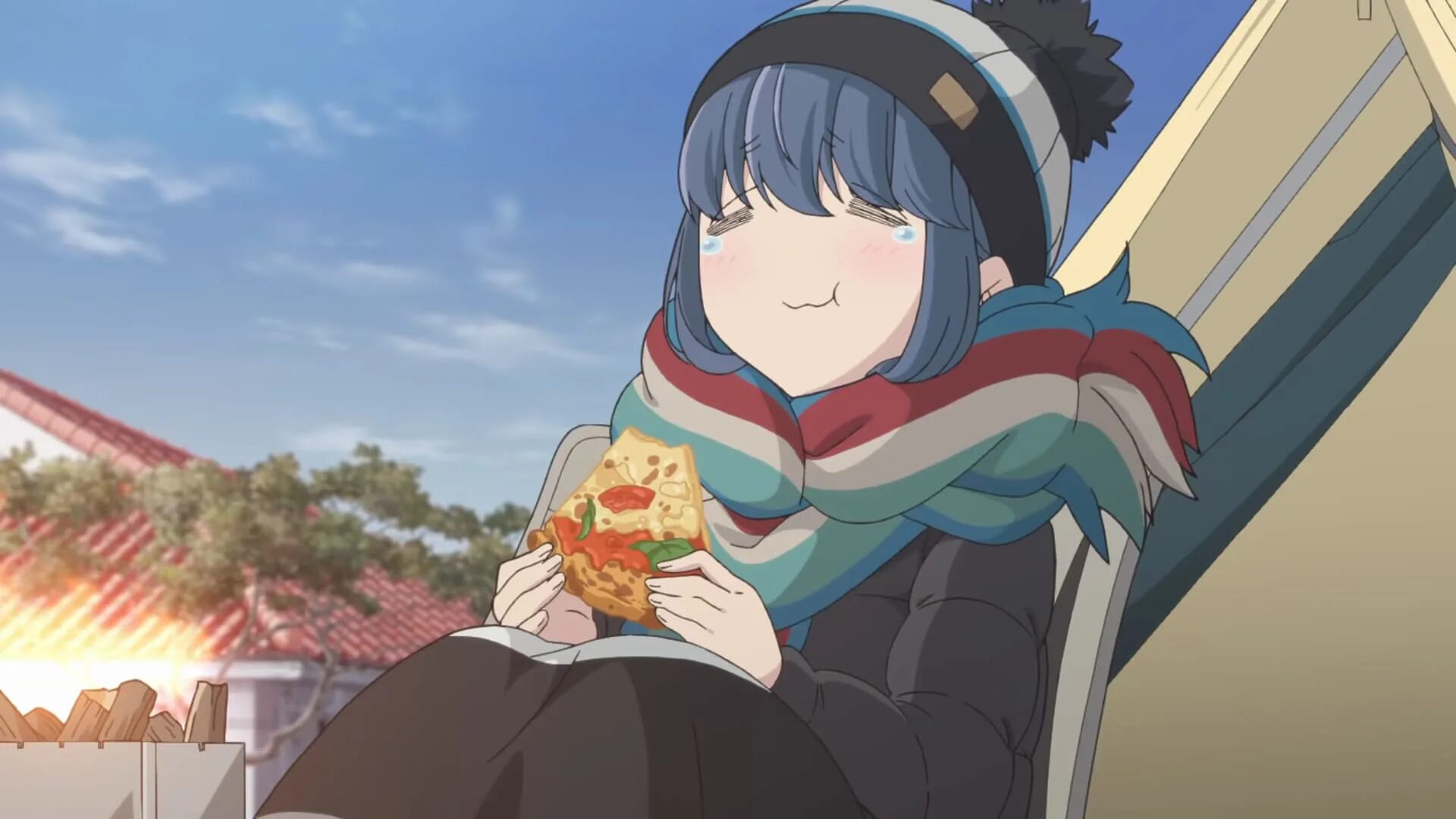 Yuru camping. Лагерь на свежем воздухе Yuru Camp. Рин лагерь на свежем воздухе.