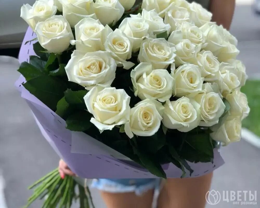 Как выглядит букет из белых роз Купить Букет из 25 импортных белых роз * Симферополь * Present-Crimea