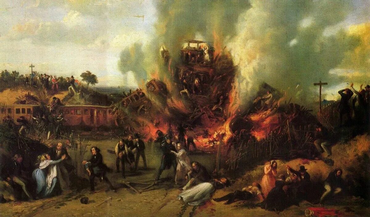 Что произошло в 14 веке. Филадельфийская Железнодорожная катастрофа 1815 года. Версальская ЖД катастрофа. Катастрофа на железной дороге между Версалем и Бельвю, 8 мая 1842. Кораблекрушение картины 19 век.