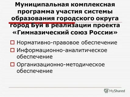 Комплексная муниципальная программа