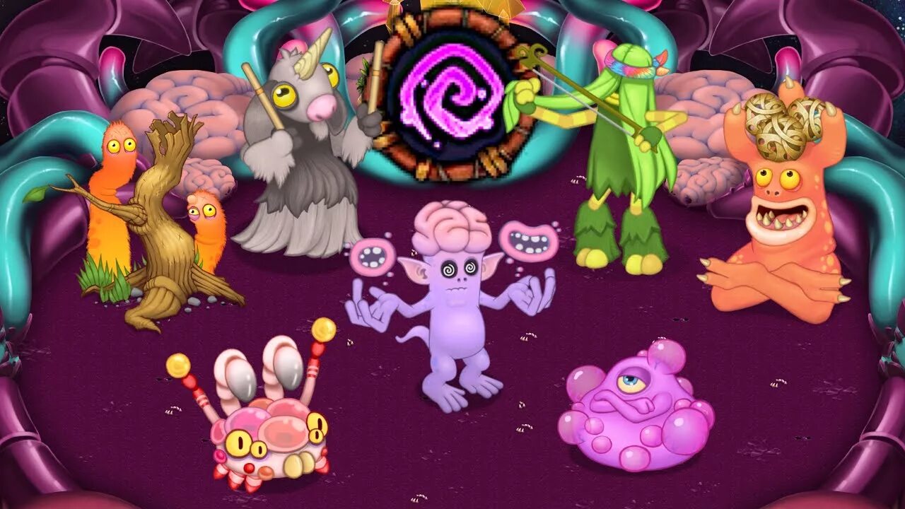 Остров Псионики my singing Monsters. МСМ вублины. My singing Monsters монстры вублины. My singing Monsters Psychic Island.