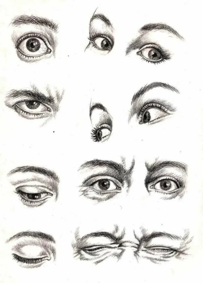 Виды рисунков глаз. Рисование глаз в разных ракурсах. Глаза в разных ракурсах рисунок. Глаза в различных ракурсах. Глаза в разных ракурска.