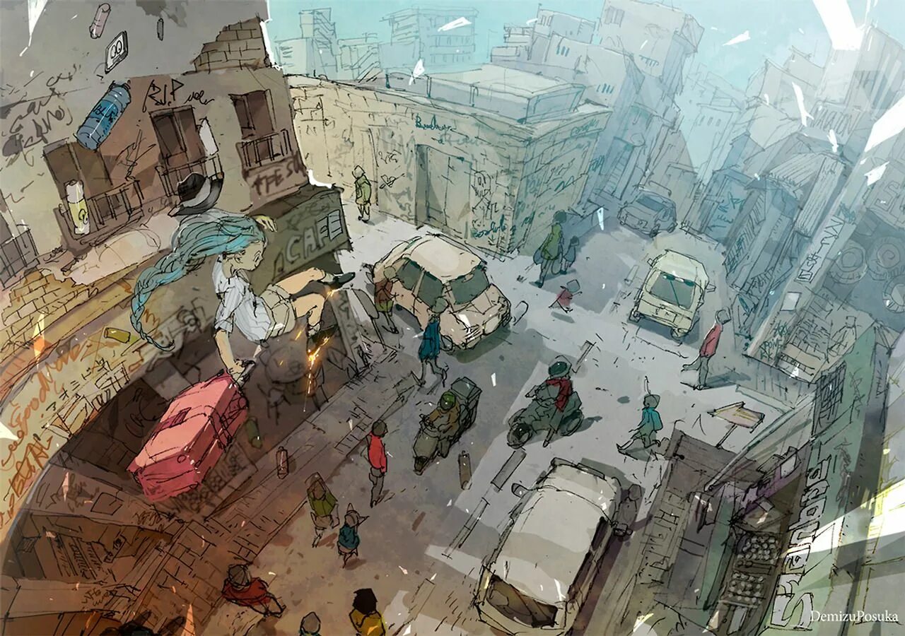 Методе арты. Дэмидзу посука. demizu posuka неверленд. арты с перспективой. арты от demizu posuka.