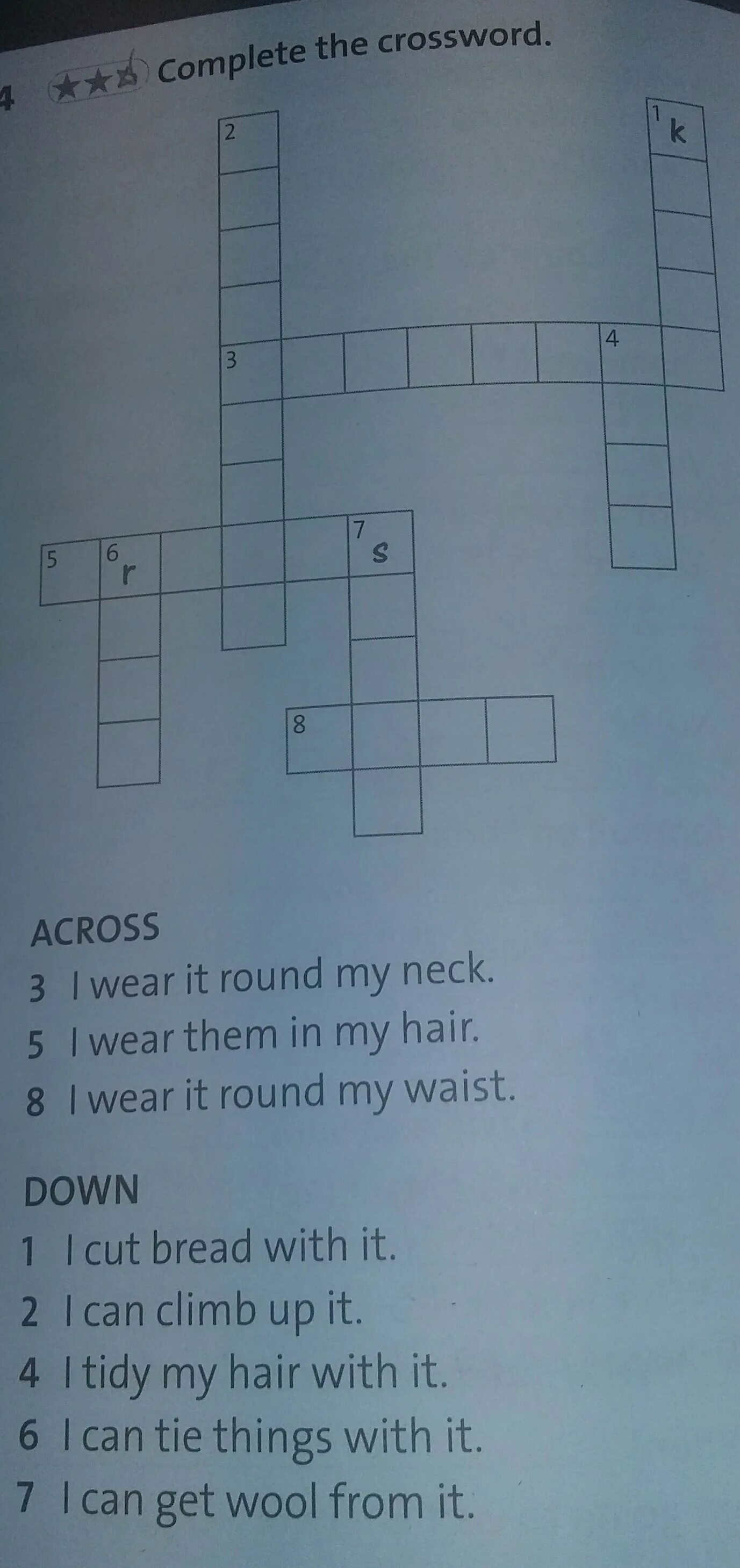 4 complete the crossword