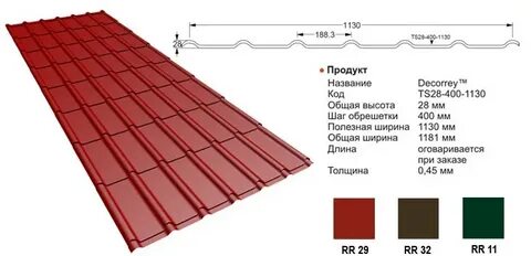 Рабочая металлочерепицы